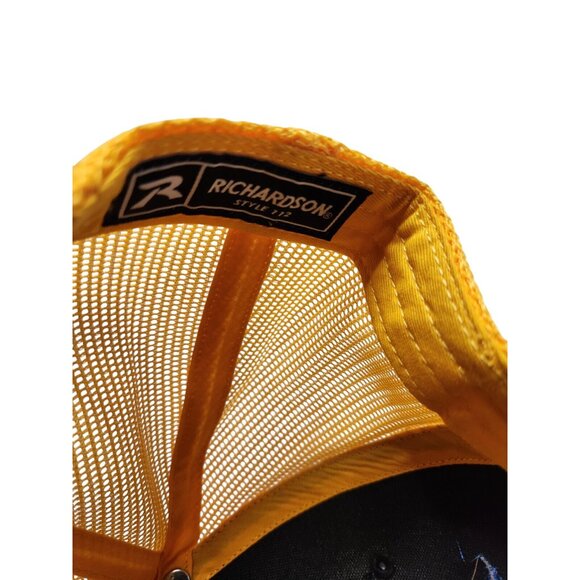 Click It Automotive Hat Adjustable Snap Back Trucker Style Yellow Black - Picture 6 of 6